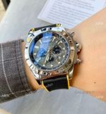 Clone Breitling Chronomat Watch Black&Yellow Rubber Strap